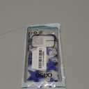 For iPhone 17 Pro Case, Retro Blue Stars Hybrid 2 Layer Hard Shell Silicone Protective Pattern Design Case