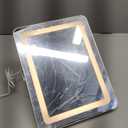 halumao Vanity Mirror with Lights, 14.5" Light Up Makeup Mirror, LED Makeup Mirror with Lights for Bedroom Tabletop, Smart Touch Control 3 Colors Dimmable, 360° Rotation