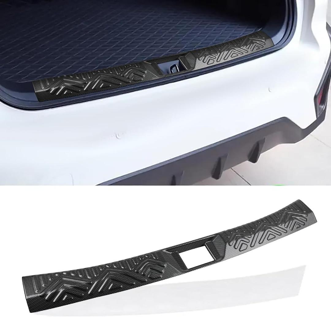 Interior Rear Bumper Protector for Subaru 2024 2025 2026 Crosstrek Car Accessories ABS Plastic Material Carbon Fiber Texture Resistant Trunk Door Entry Guards