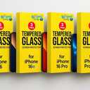 2 x Screen Protector for iPhone 16 Pro Max  6.9  3-Pack [9H Hardness] Tempered Glass  Scratch and Impact Resistant, Easy Install  High Sensitivity  Case-Friendly