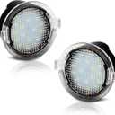 PGONE 2PC Full LED Side Under-Mirror Puddle Light Lamp Assembly Replacement For F ord F-150 Expedition Explorer Edge Flex Fusion Taurus X Lincoln Mercury, (White)