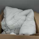 sleeprove Queen Size Down Comforter,Medium Weight All-Season Duvet Insert with 8 Loops,Luxury Noiseless Bedding Comforter,White,90"x90"