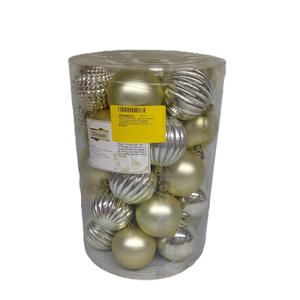 Sibosen Christmas Ball Ornaments, 34 Count Pre-Strung Xmas Balls, Shatterproof Barrel Packed Balls for Holiday Party Wreath Tabletop Tree Decorations, 3.15 Inch, Ivory Sibosen Christmas Ball Ornaments, 34 Count Pre-Strung Xmas Balls, Shatterproof Barrel Packed Balls for Holiday Party Wreath Tabletop Tree Decorations, 3.15 Inch, Ivory