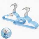 20PCS Dog Hangers: Dog Closet for Small Dogs Non-Slip Space Saving Hanger Doll Clothes Cat Outfits (Blue)