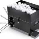 Golf Ball Dispenser, Automatic Golf Ball Tee Up Machine with Foot Pedal Operation, 50 Balls Capacity, Metal Construction, Heavy-Duty Design Golf Simulator Accessories for Indoor