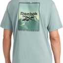 Reebok Mens Peak Short Sleeve T-Shirt, Standard Fit, Lightweight Cotton-Poly Fabric (Medium)