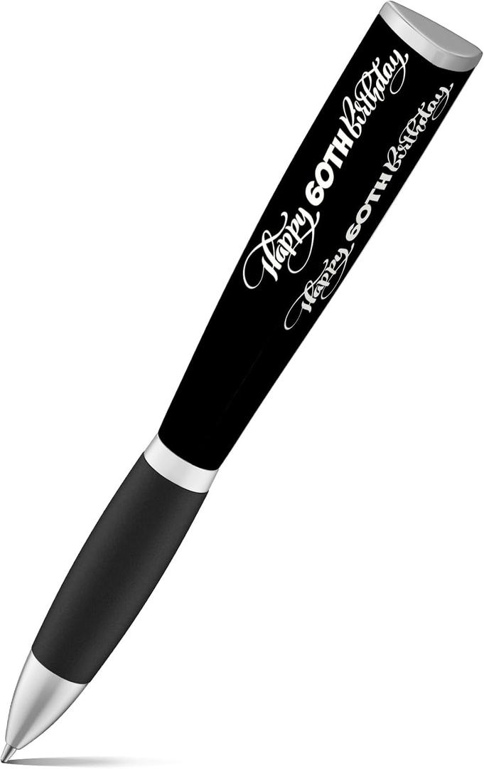 Happy Birthday Pen (1 Pen, 3-Sided)- Birthday Gifts for Her, Cool Pens, Personalized Pens, 60th Birthday Gifts for Women, Birthday Gifts for Men, Birthday Gifts for Men - Fun Pens, Cute Pens for Women