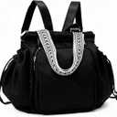 Grluvxo Multifunctional Travel Organizer Bag for Women Diaper Backpack Tote Ekon Essential Everyday Bag 15 Pockets with Large Capacity for Travel Work Daily Use (Black)