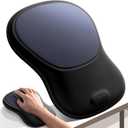 2 x meatanty Mouse Pad with Wrist Rest, Ergonomic Mouse Wrist Support, Desk Mouse Mat Computer Accessories, Soft Memory Foam Palm Hand Pain Relief, Non-Slip Laptop Cushion, Office Home Gaming Black Blue