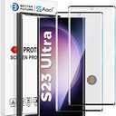 AACL for Samsung Galaxy S23 Ultra Screen Protector Tempered Glass, 3D Curved Glass for S23 Ultra 5G,6.8 Inch [Fingerprint Unlock][Anti-Scratch][Case Friendly][Pack of 2]