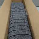 Stripe Runner Rug 2 x 6 ft Indoor Outdoor, Gray Non Slip Rubber Backing, Waterproof Low Profile Area Runner for Hallway, Entryway, Kitchen, Patio, Garage, Stairs & Laundry