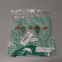 ZAXARRA Baby Christmas Sweatshirt Romper Striped Waffle Knit Jumpsuit Christmas Tree Embroidery Cute Boy Girl Holiday Outfit (0-3 Months, Green)