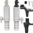 Intake and Exhaust Camshaft Position Actuator VVT Solenoid Valve Kit with Camshaft Crankshaft Engine Sensor- Compatible with Chevy,GMC,Pontiac,Saturn,Buick- Replace# 12655420,12655421,12577245,907-799