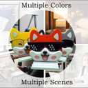 TXW Multipurpose Holder Stand adapted for Eyeglass & mobile Phone & Pencil ,Akita dog Glasses Holder Stands for Home Office Desk Decor Accessories,Funny Decorative Gifts (Yellow)