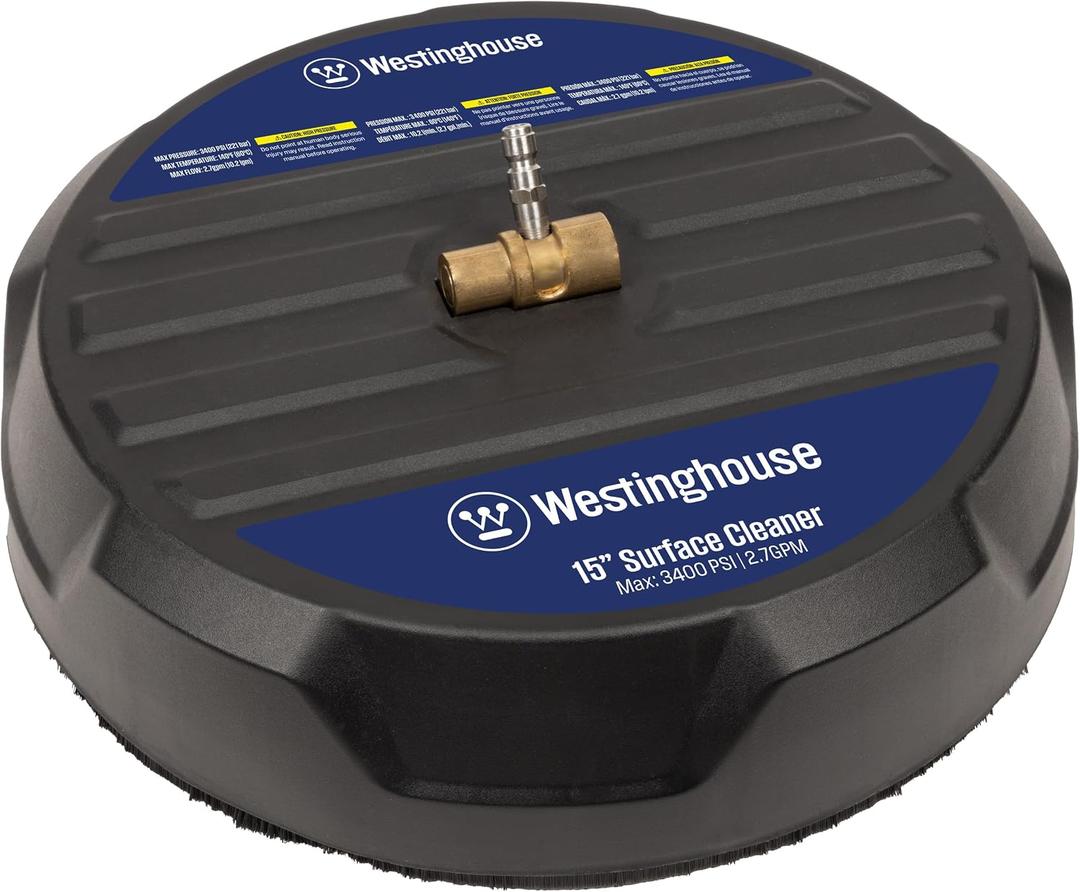 Westinghouse Universal 15 Pressure Washer Surface Cleaner Attachment - 3400 Max PSI, 1/4 Connector - For Gas and Electric Pressure Washers