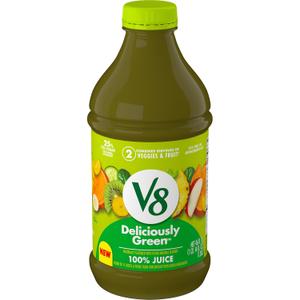 V8 Deliciously Green 100% Fruit and Vegetable Juice, 46 fl oz Bottle (EXP 01/14/27)