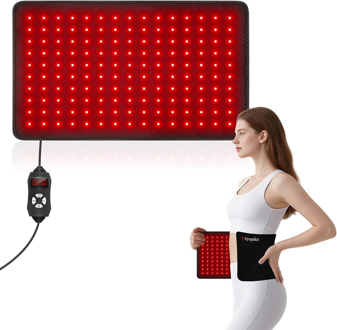 Red Light Therapy for Body, 660nm 850nm 20" LED Large Infrared Redlight Therapy Pad Belt Wrap for Neck Shoulder Back Knee Muscle