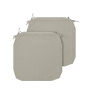 Outdoor Cushion Covers 20 x 18 x 4 inch,Set of 2,Replacement Seat Cushion Cover for Patio Furniture Chair,Water Resistant,Fade-Resistant Slipcover Only,No Insert(Light Brown)