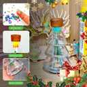 Glass Bottle Christmas Tree Night Light with Multicolored LED Lights - 5" H Tabletop Holiday Nostalgic Decorative Vintage Night Light for Girl Boys Kids Gift Bedroom Reading Room Holiday Party Decor