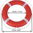 Life Ring Buoy Boat Safety Throw Ring with Water Floating Lifesaving Rope 98.4FT Set, Outdoor Professional Throwable Flotation Device (28in)