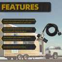 Dasbecan 56003 Trailer Wiring Harness Compatible with 2019-2025 Chevrolet Silverado 1500 2500HD 3500HD GMC Sierra 1500 2500HD 3500HD 4-Pin Connector Towing Wiring Kit