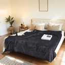 Electric Heated Blanket 72"x84" Full Size - Flannel & Sherpa Fabric Dual-Sided, 6 Heat Settings & 1-10 Hours Auto Off, Soft & Cozy Warming Throw for Home, Office, or Bed, Machine Washable, Iron Gray