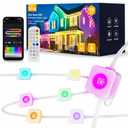 Ollny 100FT 60LED Permanent Outdoor Lights, APP Control RGB Outdoor Lights 100 Scene Modes with Remote, DIY Music Modes Christmas Light for Holiday Xmas Halloween Decorations