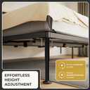 Slumber Adjustable Bed Legs  Heavy Duty Metal Bed Frame Support Legs, Height Adjustable Mattress Sag Solution & Bed Slat Center Support, Reinforced Stability Risers (4 Pcs, 9.8 to 16.5 Inchs)