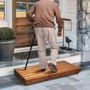 Outdoor Steps 3.5'' Height, Wooden Step Platform 35 Length, Step Stool with Non Slip Pads, Wooden Platform, Step for Outside, Wooden Platform for Bathroom, Kitchen, Bed(Oak)