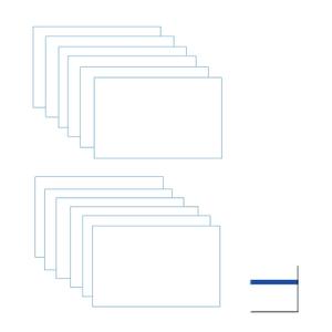 Engraving Blank Materials ABS Double Color Plastic Sheet, White/Blue (7" x 11" x .040", 12 Pieces) for Interior Signs, Badges.