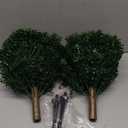 Tuenort Artificial Cypress Topiary Outdoor Plants with Spike, Faux Boxwood Bush Plants, UV Resistant Faux Greenery for Garden, Porch, Balcony (2 Pack)