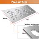 2 Pack Stainless Steel Venting Panel for Grill Accessory Stainless Steel Vent Cover Grill Vent for Masonry Fire Pits and Outdoor Kitchen, 15" by 6-1/2"