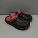 ChayChax Men's and Women's Arch Support Clogs Garden Shoes Slip-on Outdoor Beach Slippers with Removable Cushion Footbed (14-15 Women/12-13 Men, Black/Red)