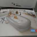 Inflatable Bathtub Adults - Blow Up Bathtub Adult for Indoor Shower Use, Portable Bathtub Adult62.2x37.4x17.72in, Light Grey