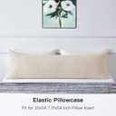 Cream Cotton Body Pillowcase 20x54 Inch, Soft Beige Body Pillow Cover with Zipper, Long Full Body Pillow Case, Cream