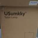 24" Modern Ceramic White Bedside Lamp Set of 2 Table Lamp for Bedroom Decor Farmhouse Table Lamp for Living Room Office Dorm