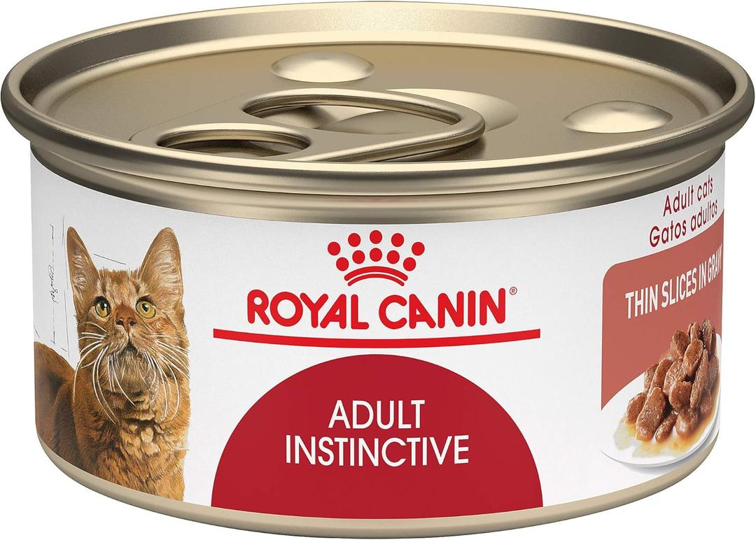 Royal Canin Feline Health Nutrition Adult Instinctive Adult Thin Slices in Gravy Cat Food, 3 oz (Pack of 24) (EXP 05/06/27)