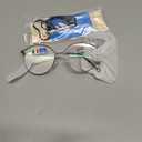 VisionGlobal Blue Light Blocking Glasses for Women, Anti Eyestrain, Computer Reading, Stylish Oval Frame (28033_silver Black(c5))