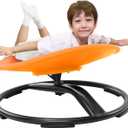 Zhenx Spinning Chair for Autistic Kids (Ages 3-18) - 220LBS Capacity Sensory Swivel Seat - Sensory Toy for Teens with ADHD/Autism - Sit and Spin Calming Gift to Improve Focus & Body Balance (Orange)