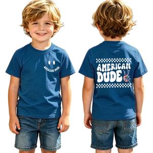CM C&M WODRO 4th of July Shirt Toddler Baby Boy American Dude T-Shirt Patriotic Memorial Day Tee Kids Independence Day Tops