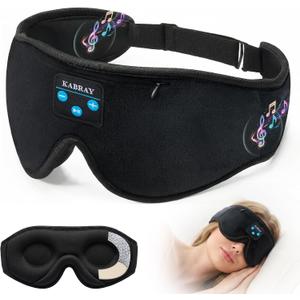 Sleep Mask Bluetooth Sleeping Headphones, 3D Contoured Gentle Pressure Sleep Mask Headphones Wireless with Ultra-Thin HD Stereo Speakers,Perfect for Side Sleepers,Naps,Yoga, Air Travel,Cool Gadgets