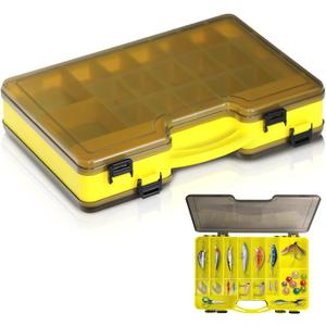 Fishing Tackle Box,Plastic Tackle Trays,Tackle Box Organizer with Removable Dividers,Waterproof Tackle Box Used for Storing Fishing Bait