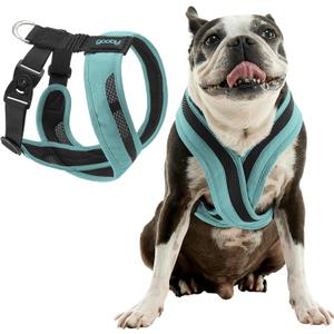 Gooby Comfort X One Dog Harness - Head-in Dog Harness for Dogs - Escape-Free & Choke Free - Breathable Mesh, Shock Absorbing, Easy Snap & Swivel Buckles - Seattle Blue, Large