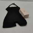 YEOREO Women Halter Workout Jumpsuits One Piece Backless Bodycon Bodysuits Hidden Scrunch V Back Yoga Joceline Short Romper (X-Small, Black)