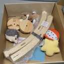 Baby Play Gym,6 Developmental Zones Tummy Time Mat, Wooden Baby Play Gym Mat with 7 Detachable Sensory Toys for Newborn Brain Development, Essential Baby Shower Set, Green (17 x 13 x 5 Inch)