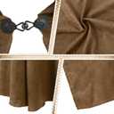 Renaissance Hooded Cloak Medieval Velvet Cape Wizard Witch Cloak Capelet Halloween Cosplay Costume for Women Men (Brown)
