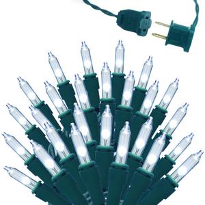 35FT 100 LED String Christmas Lights, Cold White Green Wire Christmas String Lights for Indoor Outside Holiday and Tree Decor, Patio Hanging Lighting Decorations, UL Certified