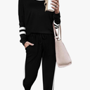 Aloodor Sweatsuit for Women 2 Piece Outfits for Womens Crewneck Sweatshirts Pullover XS