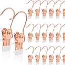 Hotop 20 Pieces Boot Hanger Clips for Closet, Laundry Hanging Hooks Heavy Duty Clips Boot Holder Portable Single Hooks Space Saving for Pants Jeans Clothes Hats Tall Towels (Rose Gold)