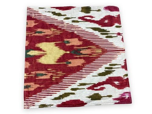 Pottery Barn 20" Ikat Petra Pillow Cover Red Green Southwestern Aztec Pattern